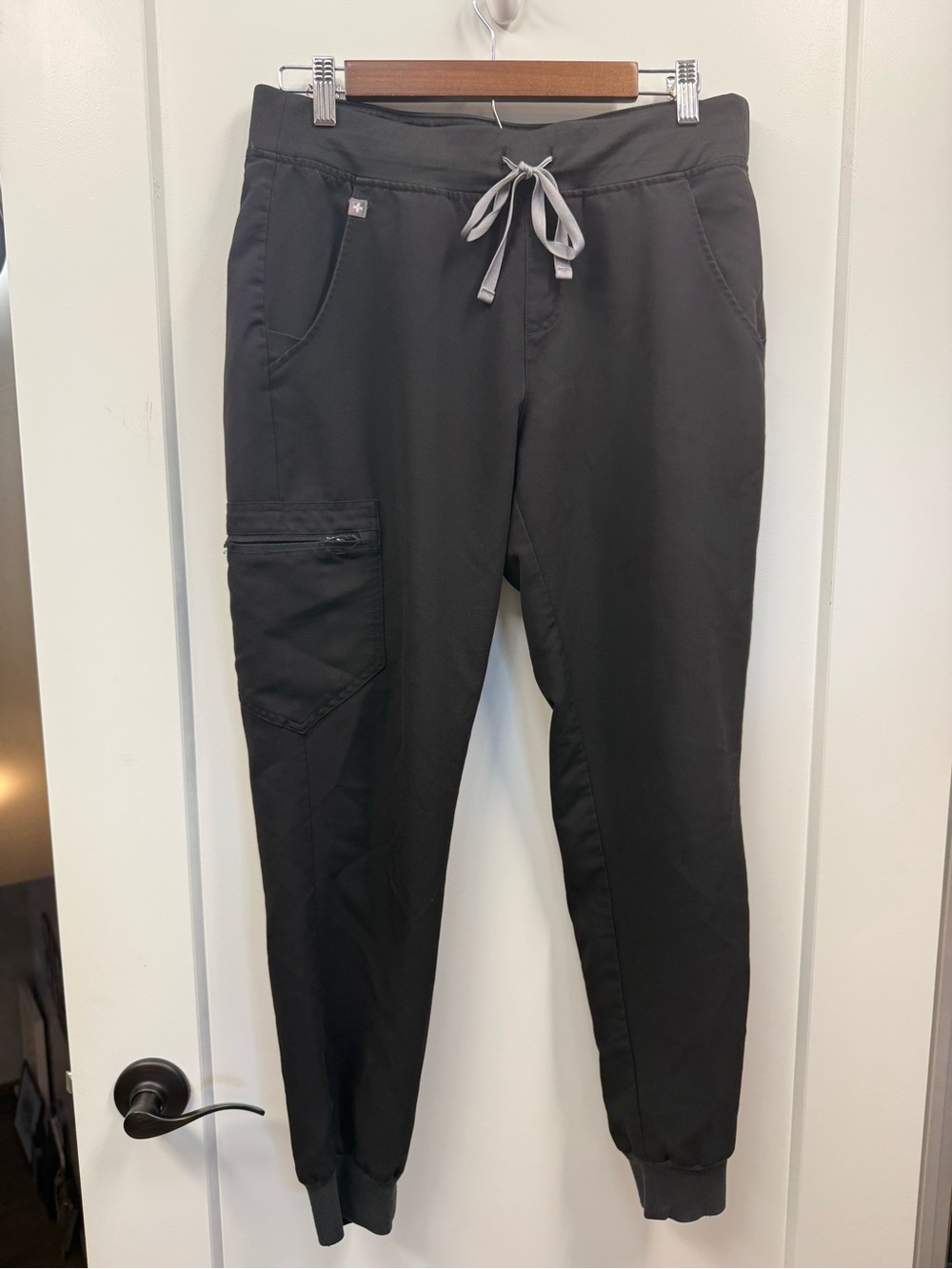Figs Zamora Jogger Scrub Pant Black Drawstring Medical Women's Medium